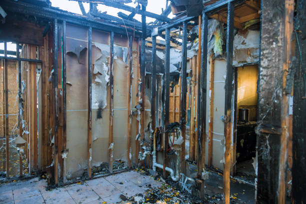 Professional Fire Damage Restoration technician working in Chocowinity, NC